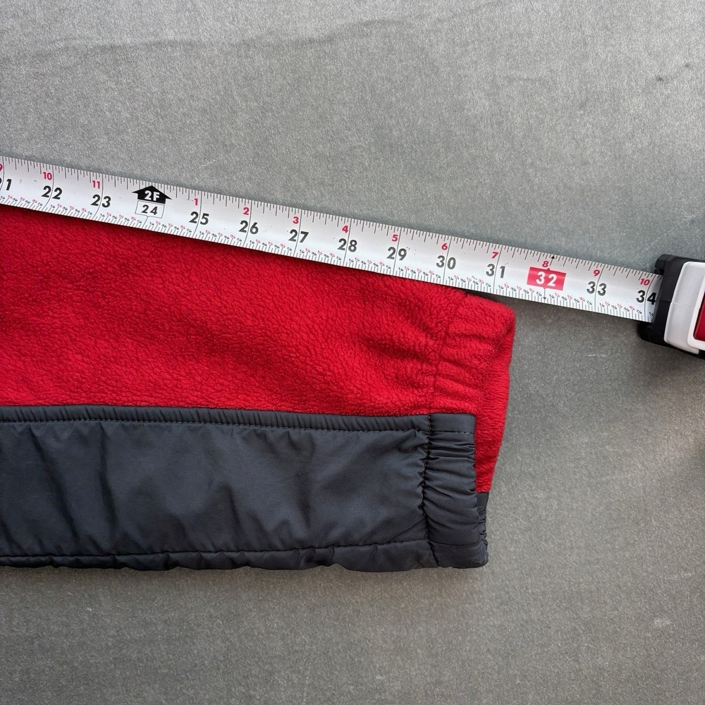 CHAPS Ralph Lauren Men's Full Zip Red Grey Padded Fleece Jacket Y2K Size Large - Picture 6 of 13